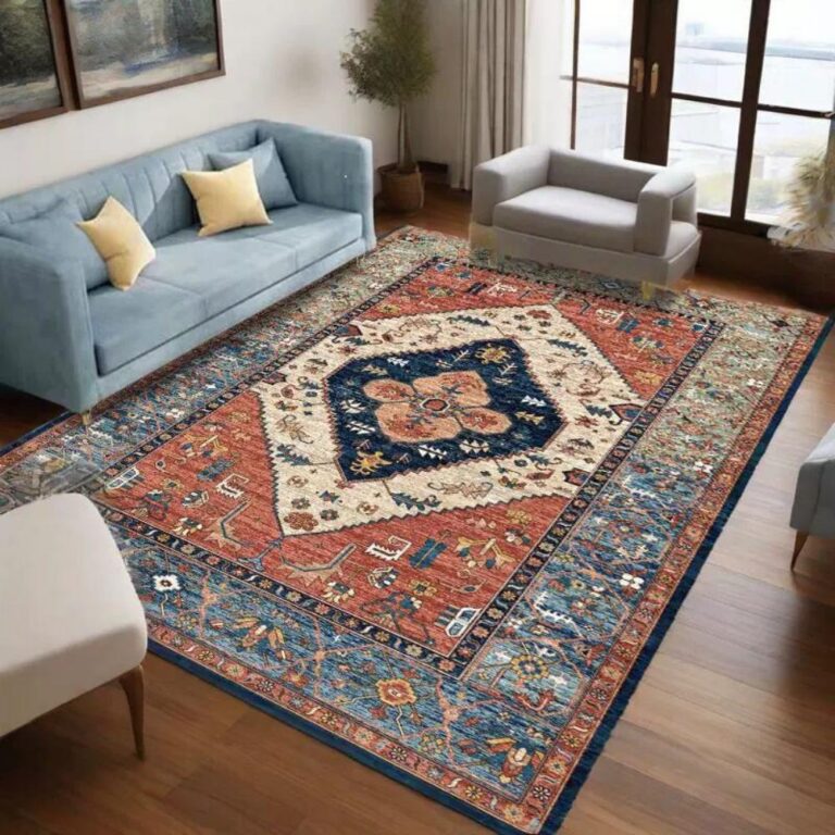 Printed Area Rugs Washed thin-yarn cashmere DC material