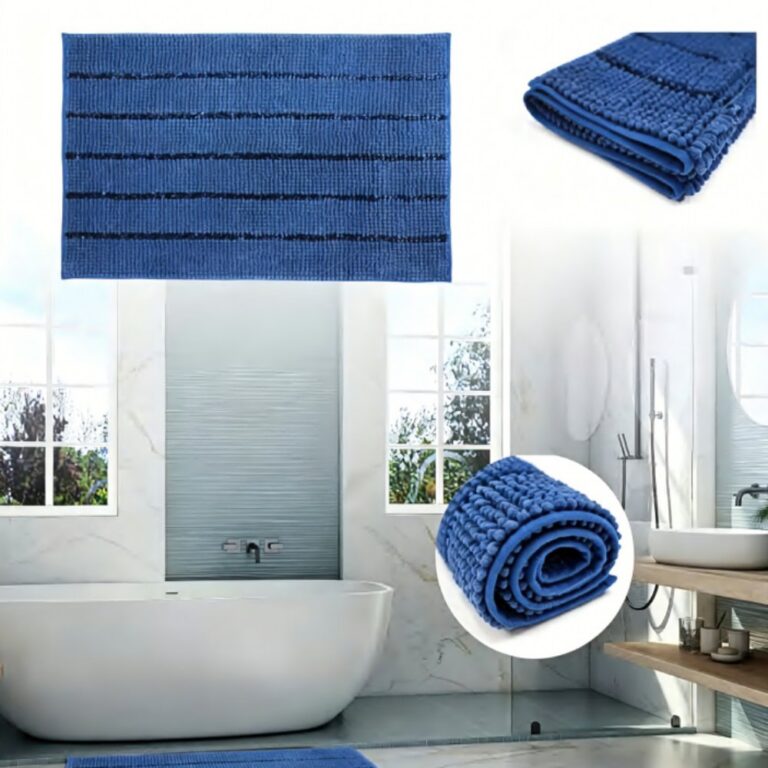 Chenille Bathmats 9x2 high low chenille bathmats
